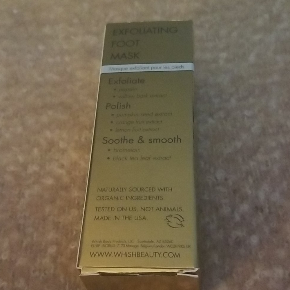 Whish Exfoliating Foot Mask 2.5 Fl. Oz. - Picture 2 of 3